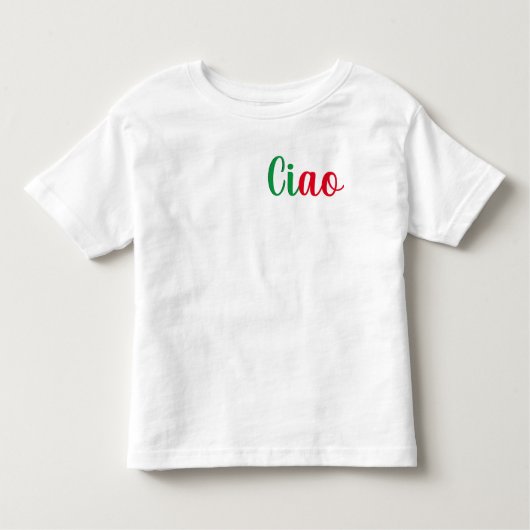 Ciao - handgeschreven groet in het Italiaans Kinder Shirts (Voorkant)