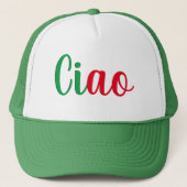 Ciao - handgeschreven groet in het Italiaans Trucker Pet (Voorkant)
