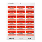 CIAO il mio nome e Etiket (Full Sheet)