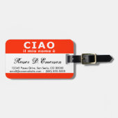 CIAO il mio nome e name tag Bagagelabel (Voorkant horizontaal)