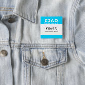 CIAO il mio nome e Vierkante Button 5,1 Cm (In situ)