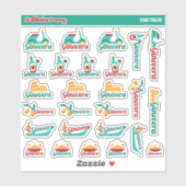 Ciao Italia. Aangepaste naamlabels Italië | Sticke Sticker (Vel)