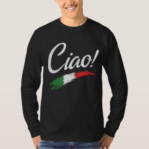 Ciao Italia Italiaanse Vlag Heren Grafisch T-shirt