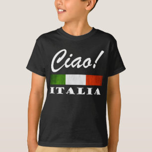 Ciao! Italia Tricolore Green White Red Italië Vlag T-shirt
