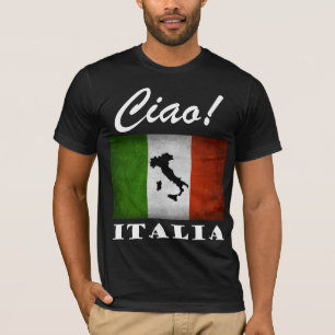 Ciao! Italia Tricolore Italiaanse vlag Kaart van I T-shirt