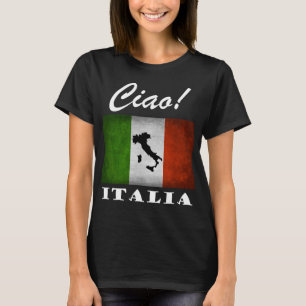 Ciao! Italia Tricolore Italiaanse vlag Kaart van I T-shirt