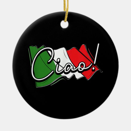 Ciao. - Italiaanse en Europese Venetië Scooter en Keramisch Ornament (Voorkant)