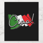 Ciao. - Italiaanse en Europese Venetië Scooter en  Wijn Etiket (Enkel label)