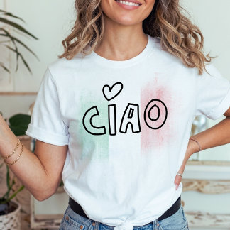 CIAO Italiaanse vlag groen wit rood Italië T-shirt