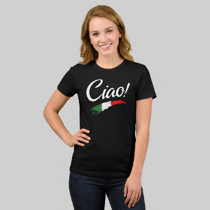 Ciao Italiaanse Vlag Pride Dames T-Shirt