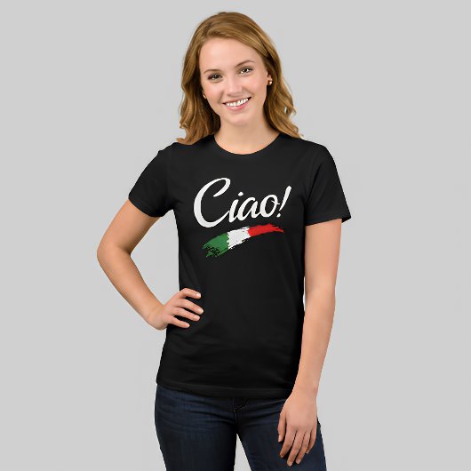 Ciao Italiaanse Vlag Pride Dames T-Shirt