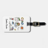 Ciao! Italian Amalfi Coast Hand Drawn Custom Name Bagagelabel (Voorkant horizontaal)