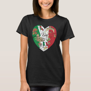 Ciao Italië Cool Italië Grafische Vlag Hart Schatt T-shirt