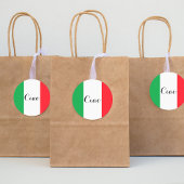 Ciao Italië met italiaanse vlag Ronde Sticker
