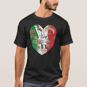 Ciao Italy Cool Italy Graphic Flag Heart Ital T-shirt (Voorkant)