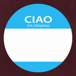 Ciao Mi Chiamo Italiaanse hallo Ronde Sticker