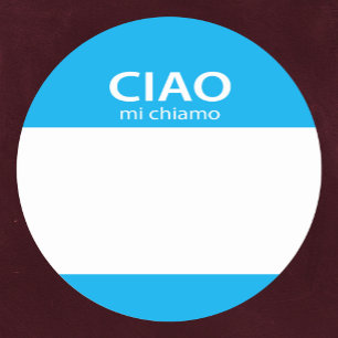 Ciao Mi Chiamo Italiaanse hallo Ronde Sticker