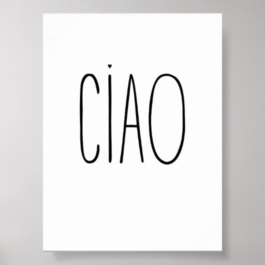 Ciao - minimalistic typography poster (Voorkant)