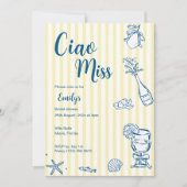 Ciao Miss Bruidsfeest Uitnodiging (Voorkant)