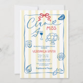 Ciao Miss Bruidsfeest Zomer Italië Thema Kaart (Voorkant)