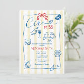 Ciao Miss Bruidsfeest Zomer Italië Thema Kaart (Staand voorkant)