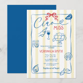 Ciao Miss Bruidsfeest Zomer Italië Thema Kaart (Voorkant / Achterkant)