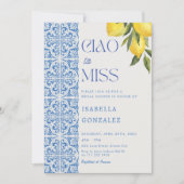 Ciao naar Miss Amalfi Vrijgezellenfeest Kaart (Voorkant)