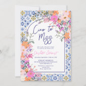 Ciao naar Miss Italian Tegel Floral vrijgezellenfe Kaart (Voorkant)