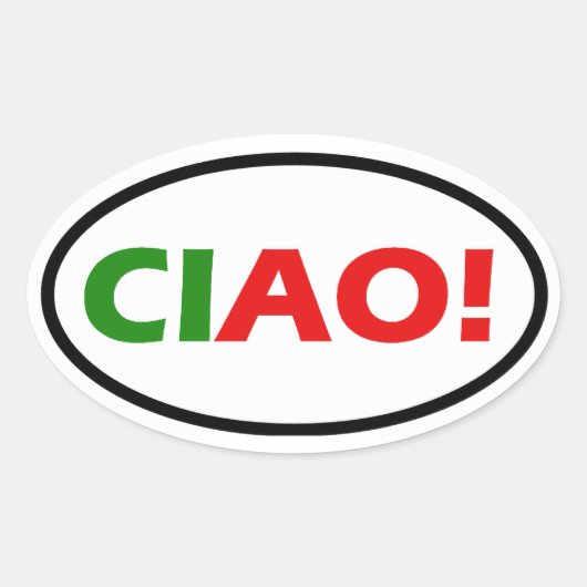 CIAO! OVALE STICKER (Voorkant)