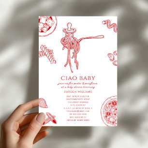 Ciao Pasta & Fopspenen Italiaanse Baby Shower Kaart