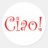 ciao ronde sticker (Voorkant)