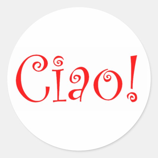 ciao ronde sticker (Voorkant)