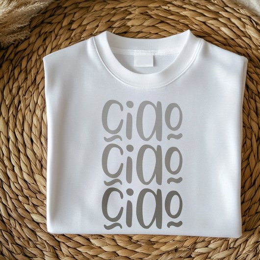 Ciao | Schattige minimalistisch Italiaans Shirt vo