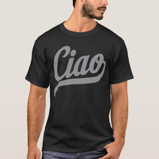 Ciao-script (grijs) t-shirt (Voorkant)