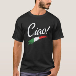 Ciao Script White Text Classic Minimalistische Man T-shirt
