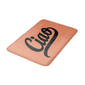 Ciao-script (zwart) badmat (Gekanteld)