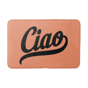 Ciao Script (zwart) Badmat