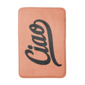 Ciao-script (zwart) badmat (Voorkant Verticaal)