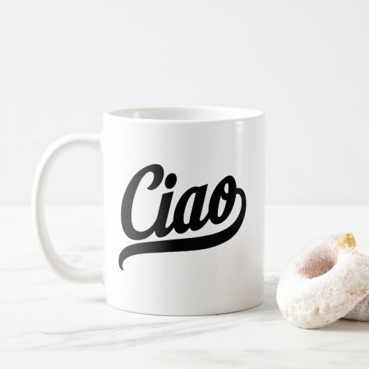 Ciao-script (zwart) koffiemok (Met donut)
