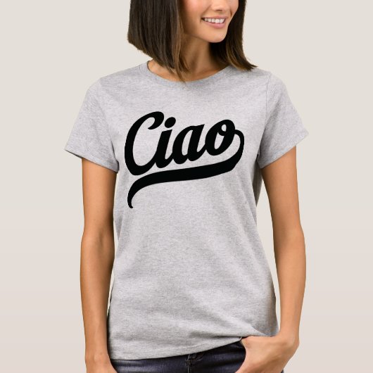 Ciao-script (zwart) t-shirt (Voorkant)