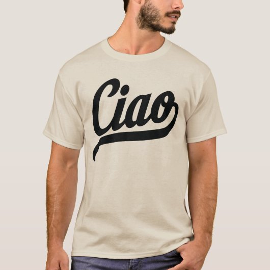 Ciao-script (zwart) t-shirt (Voorkant)