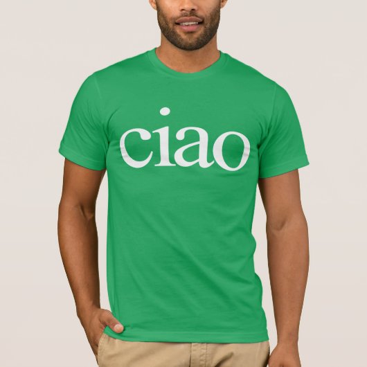 Ciao T-shirt, ciao shirt, ciao Italiaans shirt, T-shirt (Voorkant)