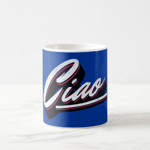 Ciao tekst ontwerp koffiemok