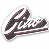 Ciao tekst ontwerp sticker (Voorkant)