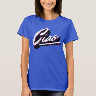 Ciao tekst ontwerp t-shirt