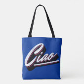 Ciao tekst ontwerp tote bag (Achterkant)