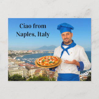 Ciao van Napels Italië Margherita Pizza Recept Briefkaart
