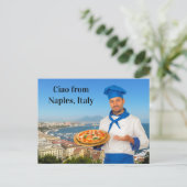 Ciao van Napels Italië Margherita Pizza Recept Briefkaart (Staand voorkant)