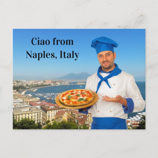 Ciao van Napels Italië Margherita Pizza Recept Briefkaart (Voorkant)
