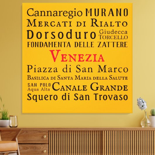 Ciao Venezia! canvas afdruk (Insitu (Woonkamer))